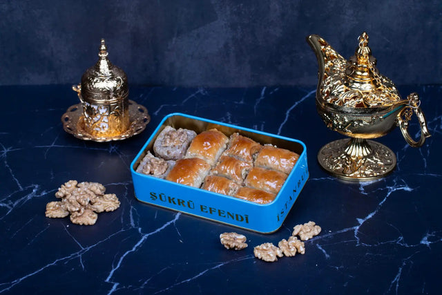 Sukru Efendi 1935 | Assorted Turkish Baklava with Walnut in Gift Metal Box - TryAladdin