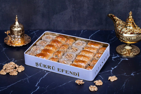 Sukru Efendi 1935 | Special Turkish Baklava with Walnut in Gift Metal Box - TryAladdin