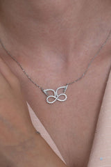 Taki | Winged Infinity Women's Silver Necklace Valentine Gift for Wife or Mother - TryAladdin