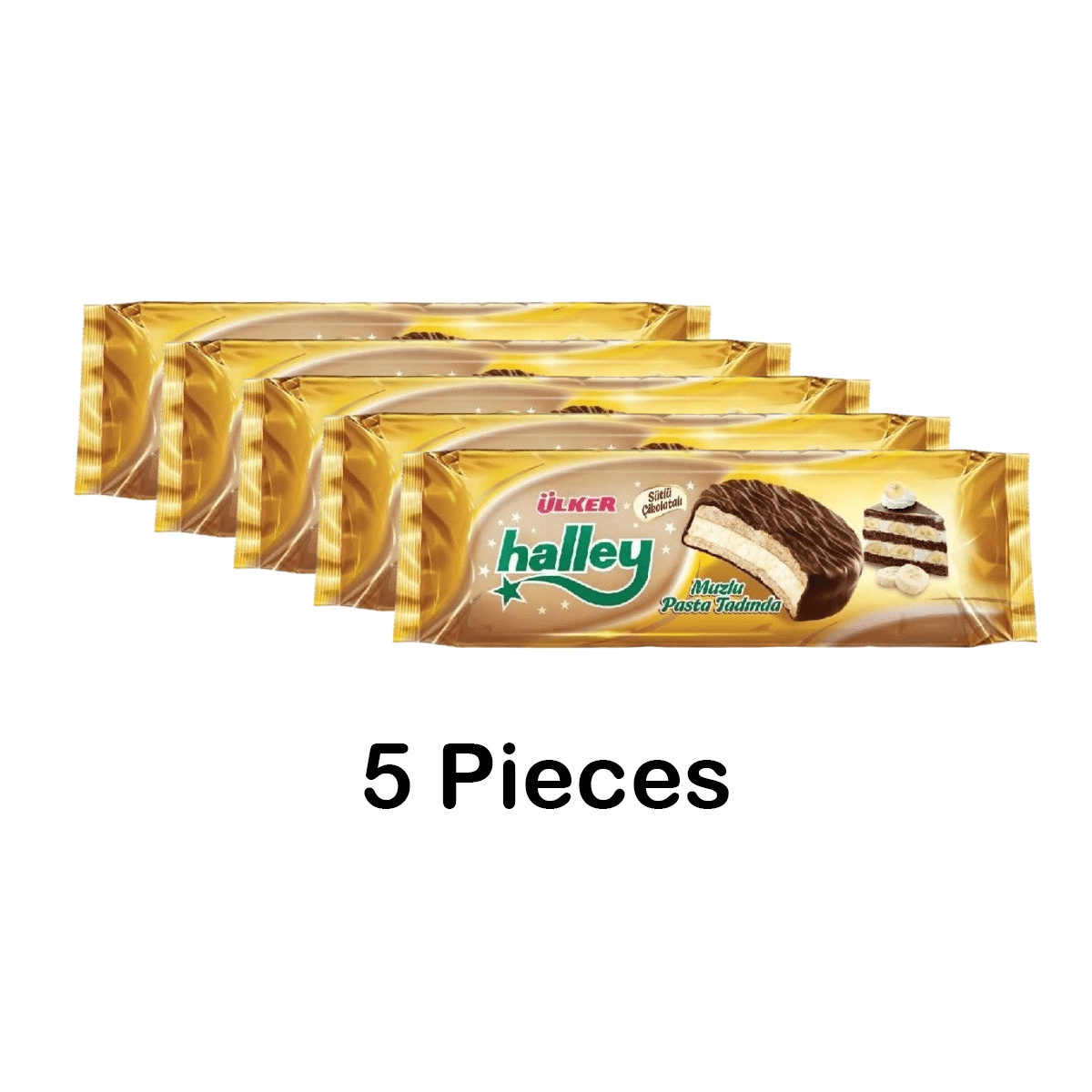 Ulker | Halley Mini Chocolate Covered Banana Falvoured Sandwhich Biscuits - TryAladdin