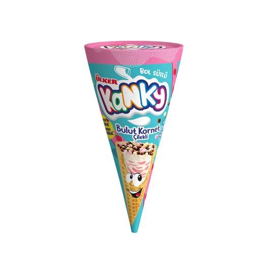 Ulker | Kanky Strawberry Flavoured Chocolate Filled Cones - TryAladdin