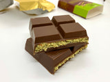 V - Gift Pistachio Praline Dubai Chocolate Bar – Crispy & Nutty Delight 192g - TryAladdin