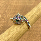 White Zircon Tiger Head Ring - TryAladdin