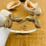 Women's Adjustable Citrine Yellow Snake Bracelet - TryAladdin