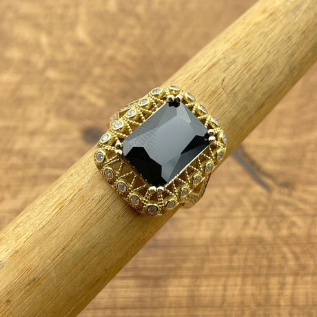 Women's Black Onyx Silver Ring - TryAladdin