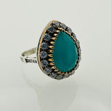 Women's Blue Turquoise Heart Ring - TryAladdin