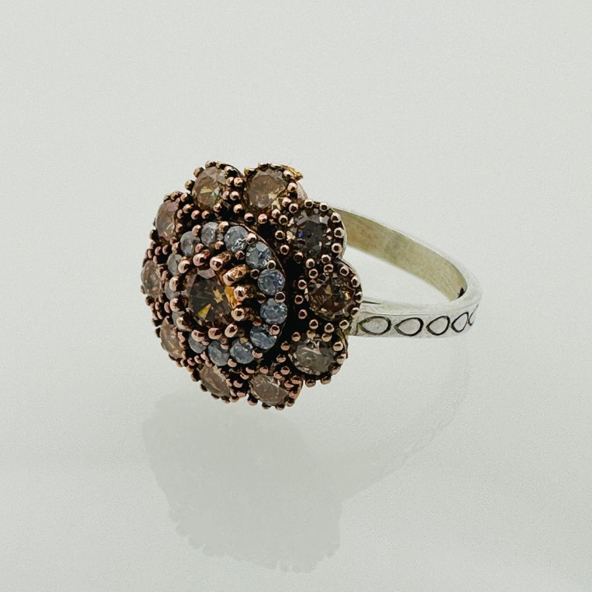 Women's Citrine Flower Design Ring - TryAladdin