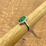 Women's Emerald Silver Ring - TryAladdin