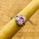 Women's Morganite Silver Ring - TryAladdin