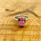 Women’s Morganite Silver Ring - TryAladdin