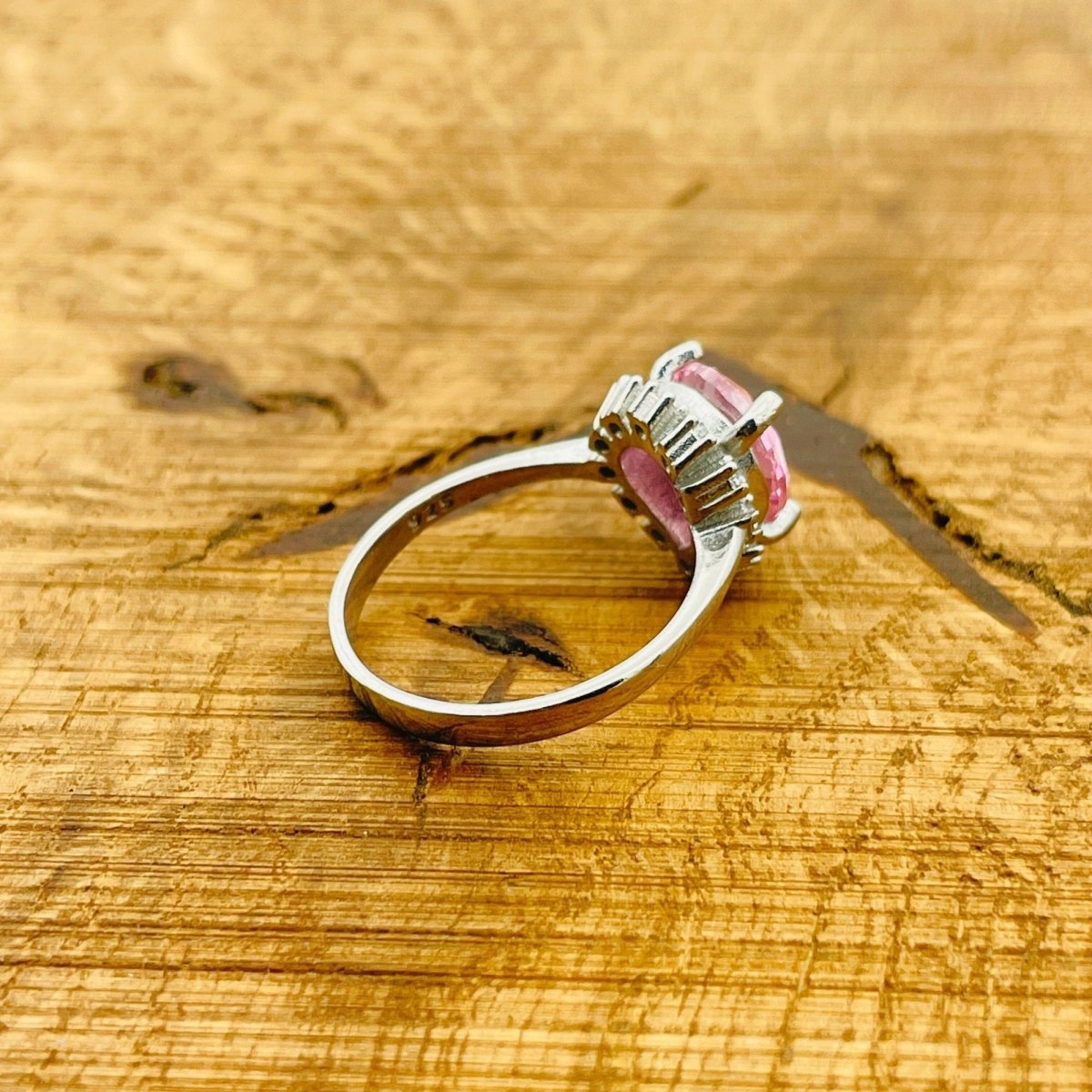 Women’s Morganite Silver Ring - TryAladdin