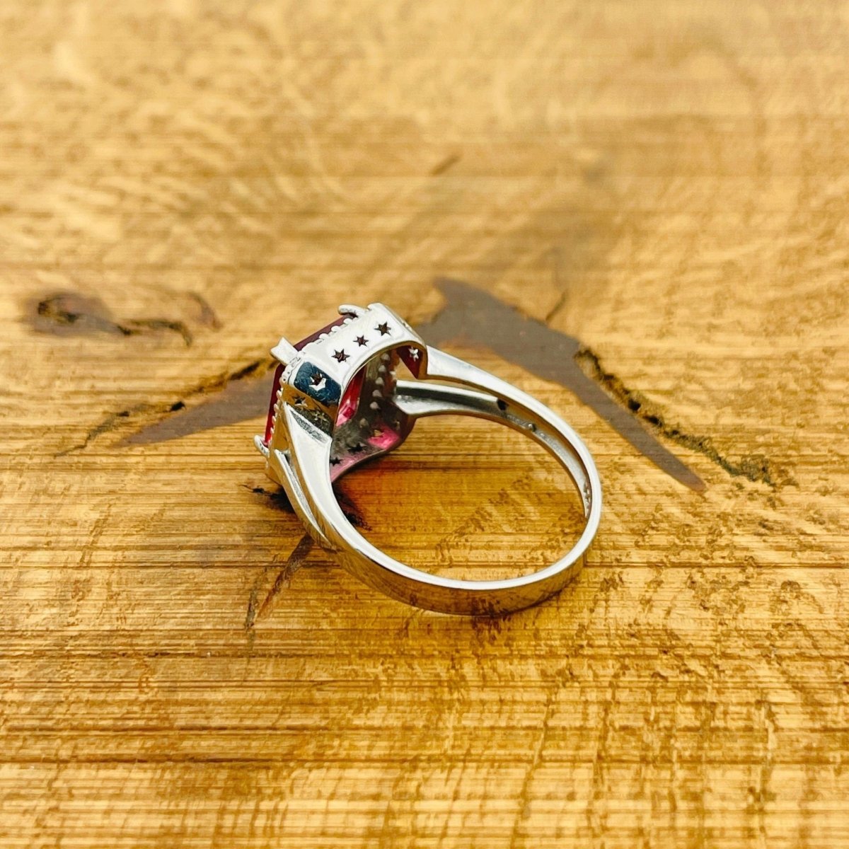 Women's Ruby Silver Ring - TryAladdin