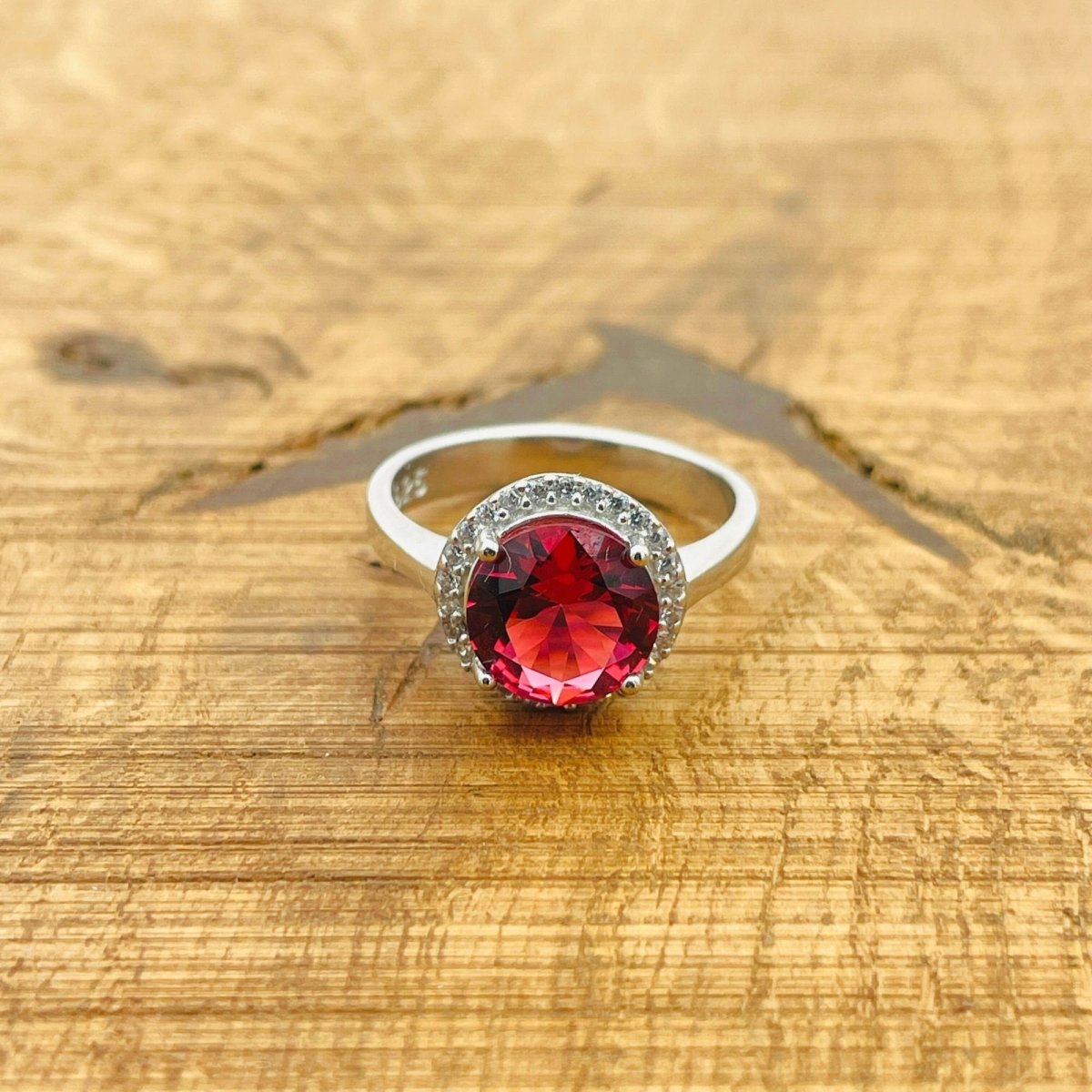 Women's Ruby Silver Ring - TryAladdin