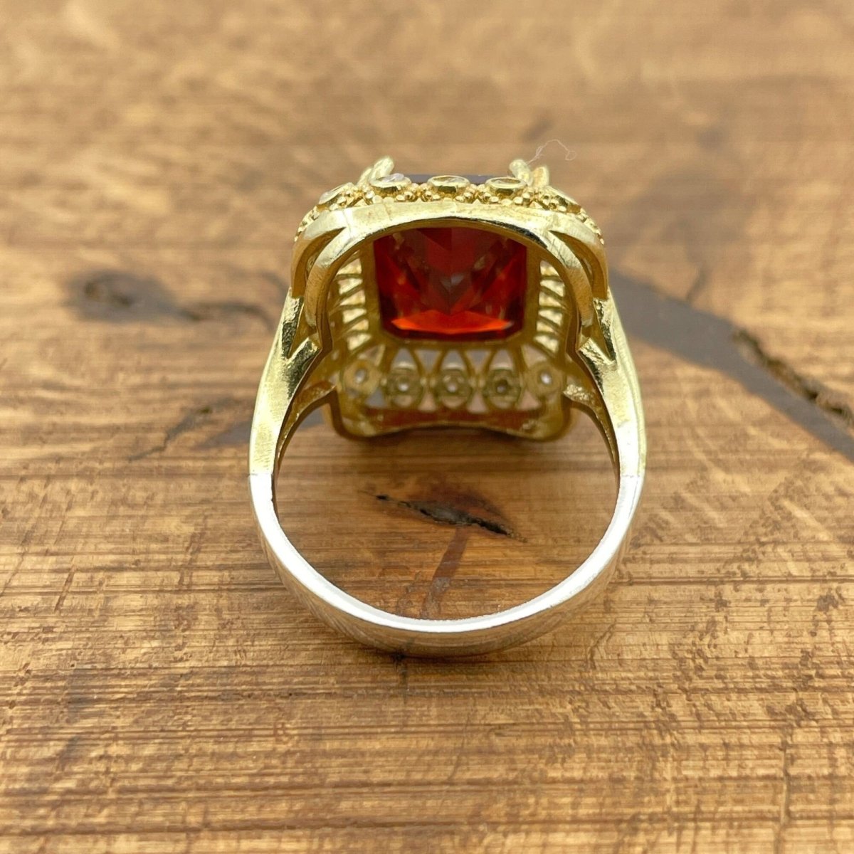 Women's Ruby Stone Silver Ring - TryAladdin