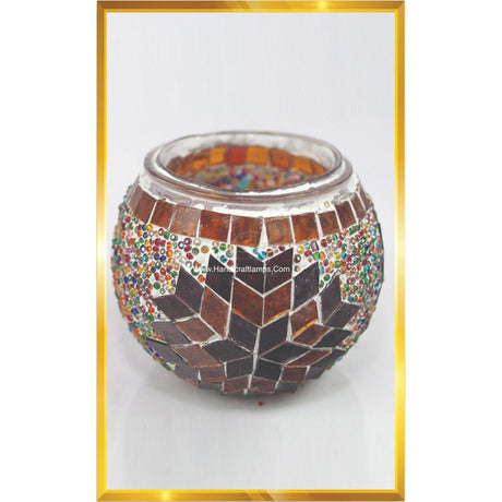 HND Handicraft | Handmade Mosaic Candle Holder Handmade - TryAladdin