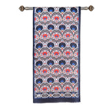 Karanfil Elegant Silk Scarf in Black, Orange & Blue - TryAladdin