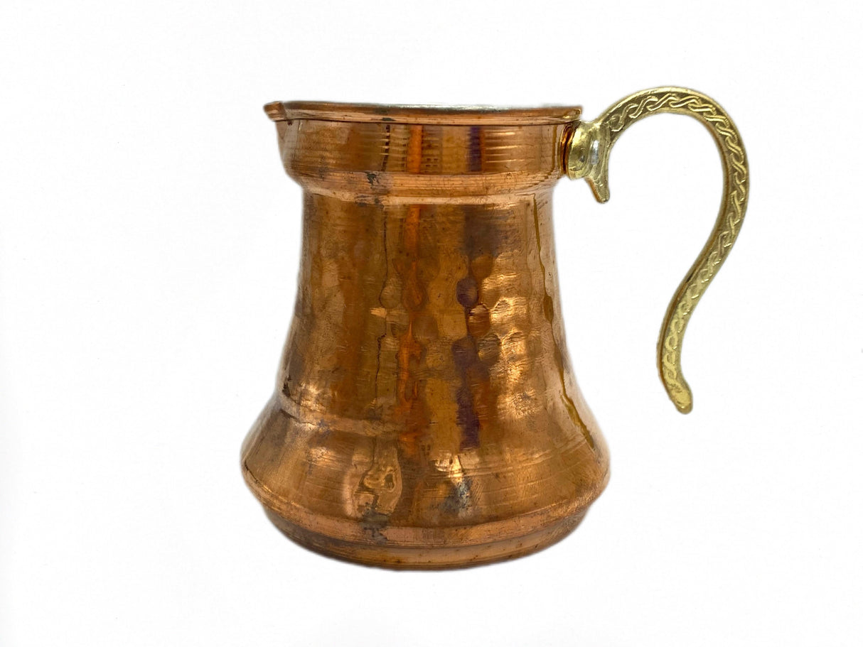 Lavina | Copper Cup with Golden Handle (7.5 cm) - TryAladdin