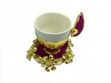 Lavina | Turkish Coffee Cup With Flower Design - TryAladdin