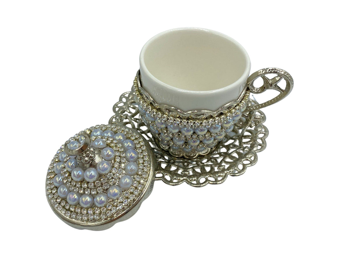 Lavina | Turkish Coffee Cup With Pearl Design - TryAladdin