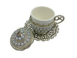 Lavina | Turkish Coffee Cup With Pearl Design - TryAladdin