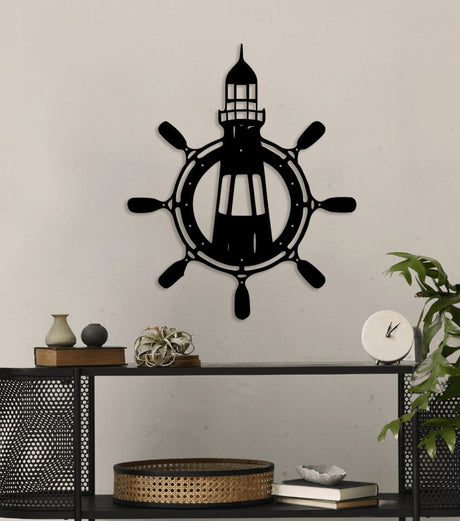 NR Dizayn | Helm and Lighthouse Detailed Metal Wall Art - TryAladdin