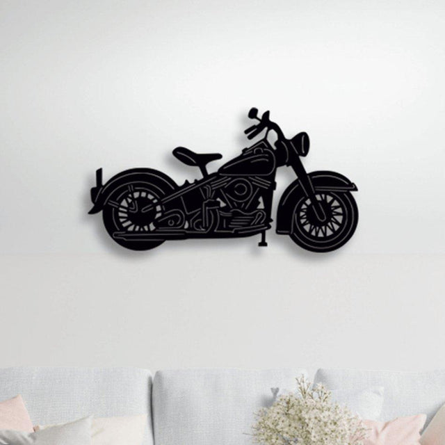 NR Dizayn | Motorcycle Side View Metal Wall Art - TryAladdin