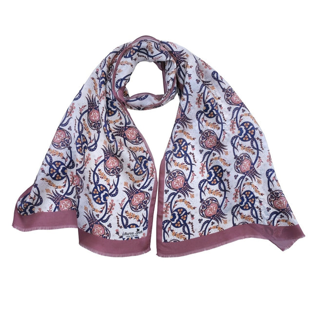 Sirali Lale Breathable Silk Scarf in Light Coral Color - TryAladdin