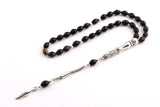 Tesbihevim | Buffalo Horn Tasbih in Black with 925 Sterling Silver Tassel - TryAladdin