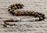 Tesbihevim | Spherical Cut Tiger's Eye Stone Tasbih - TryAladdin